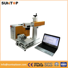 Machine de marquage au laser à fibre pour tube à rouleaux / marqueur laser de petite taille